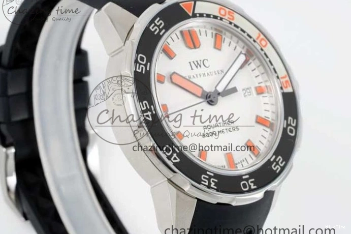 MIROTIME 1225 Aquatimer Automatic SS RSF 1:1 Best Edition White Orange Dial on Black Rubber Strap A Supportive 7069